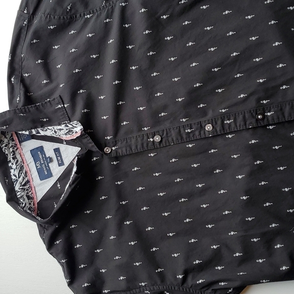 Michael Brandon Black and White Flamingo Print Button Down XXL - Picture 1 of 5